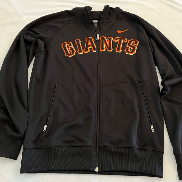 S Nike San Francisco Giants Black Embroidered Zip Adult Small Sweatshirt MLB - Picture 1 of 11